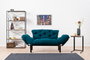Atelier Del Sofa Sofá-Cama de 2 Plazas Nitta - Azul Petróleo